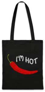 Chili I'm Hot Stofftasche Einkaufstasche Chili Peppers peperoncino Fun Hottie - Picture 1 of 1