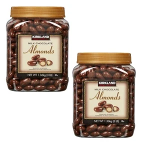 2 Packs Kirkland Signature Milk Chocolate Covered Almonds 3 LB Each Pack - Picture 1 of 2