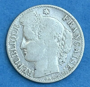 1895 France 50 Centimes Silver Coin - Picture 1 of 2