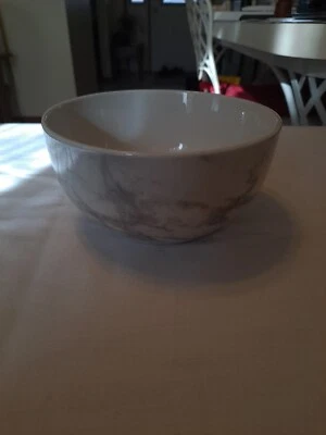 Apto para microondas y lavavajillas Royal Norfolk 6" diseño mármol cereal/sopa Foto 1 de 4