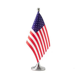 Usa Flag American Table Desk Small Mini Flags Decorations - Picture 1 of 5