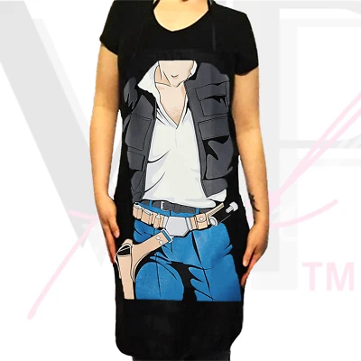 Star Wars Apron Adjustable Kitchen Grill Craft Costume Cosplay Fantasy HAN SOLO - Image 1 of 4