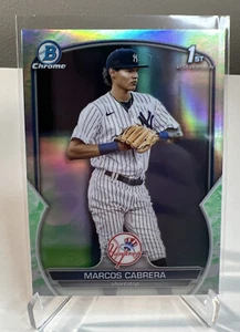 2023 Bowman Marcos Cabrera Lunar Glow Refractor Yankees Chrome BCP-46 - Picture 1 of 2