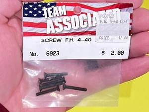 VINTAGE ORIGINAL RC TEAM ASSOCIATED #6923 4-40 x 3/4" FH Screws Steel Black (5) - Picture 1 of 6