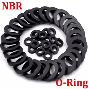 O-Ring Nitrile Rubber 1/8" 1/4" 3/8" Tap Washer Pipe Seal Buffer Pad OD 9-56.5mm - Picture 1 of 14