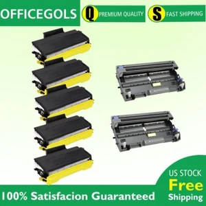 5×TN580 Toner + 2×DR520 Drum For Brother HL-5250DN HL-5240 MFC-8660DN MFC-8460N - Picture 1 of 1