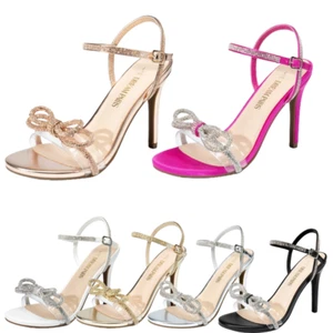 Women Ankle Strap Open Toe Stilettos High Heel Sandals Wedding Party Dress Shoes - Picture 1 of 32