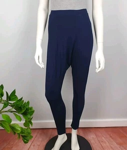 Pantalones de chándal Veducci talla 6 entrepierna caída pierna ajustada bolsillos elásticos azules - Imagen 1 de 14