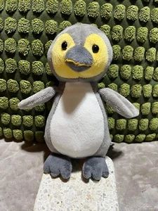 Kinder grau & weiß Pinguin Tröster Schnuller Stofftier 8 Zoll - Bild 1 von 6