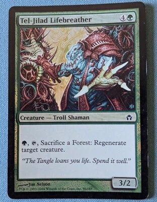 MTG Tel-Jilad Lifebreather Fifth Dawn 96/165 Regular Common LP  - FOIL - Image 1 of 3