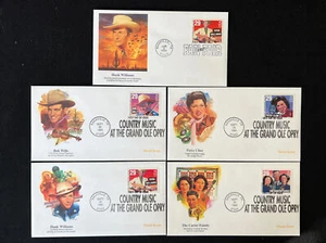 2723,2771-74 Country & Western Singers (Sheet: Lot of 5) FDC Fleetwood 1993 TN - Picture 1 of 2
