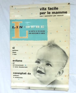 LEINEN BABY WINDELN Plakat Poster Plakate KINDER KINDHEIT 50er KINDERARZT APOTHEKE - Bild 1 von 1