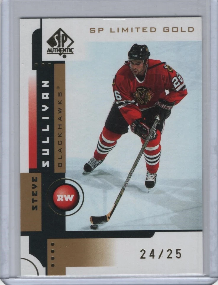 2001-02 SP Authentic SP Limited Gold Parallel #15 Steve Sullivan 24/25 - Image 1 of 1