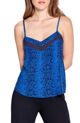 Top camisola PJ Salvage Lounge para mujer X-grande correa ajustable azul piel de serpiente Foto 1 de 4