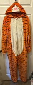 Disfraz de tigre, material de felpa adulto talla XL botón delantero, cola, cremallera inferior - Imagen 1 de 7
