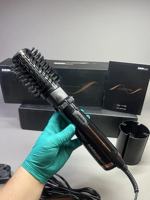 Babyliss Hot Air Rotating Styler 50mm Hair Curling Round Brush Titanium Dryer - Image 1 of 4