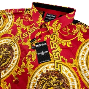 Barabas Hemd Herren XXL Luxus Gold Schwarz Rot Barock Klassik Bunt Neu mit Etikett - Bild 1 von 14