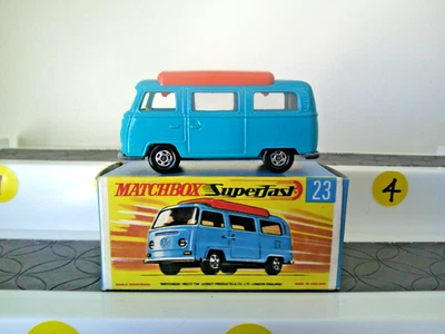 Matchbox Superfast 23 Volkswagen Camper in Original Box - nMINT Lesney - Image 1 of 4