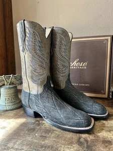 Botas exóticas Lucchese Safari para hombre talla 9D con parte superior de cuero MadDog - Imagen 1 de 22