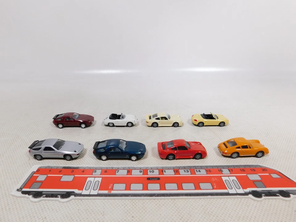 Herpa 1:87 H0 8X Modello Porsche 928 S4 Boxster 356 911 S 959 SG/MINT #EI78-0,5 - Immagine 1 di 4