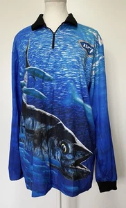 BCF FISHING TOP~SIZE S~LONG SLEEVE~COLLARED~ZIPPED NECKLINE~STRETCH - Picture 1 of 9