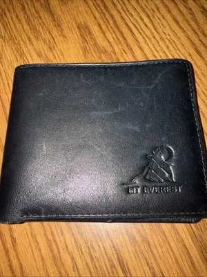 Cartera de cuero My Everest negra plegable Foto 1 de 3