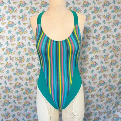 Traje de baño vintage de una pieza años 80 talla pequeña Foto 1 de 4