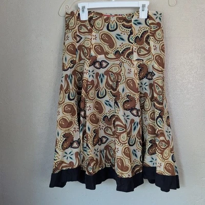Anne Klein Skirt Women's Size 2 Silk Peasant Cottage Floral side Zip floral midi - Image 1 of 4
