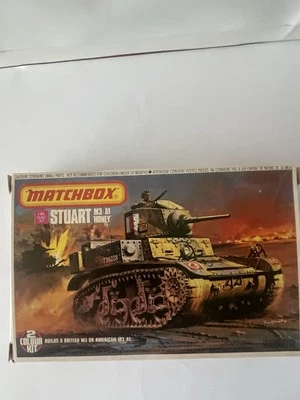 Mini diorama Matchbox scala 1/76 Stuart M3 A1 Honey USED - Immagine 1 di 4