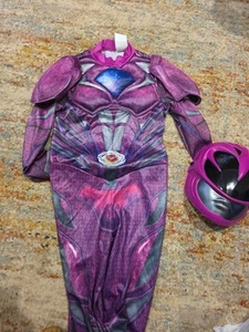 Disguise Girls' Power Rangers Movie Pink Jumpsuit Costume Mask Size 7-8 Medium - Picture 1 of 7