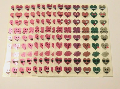 Mrs. Grossman's Stickers Lot of 10 Sheets ~Heart Emotions~ Foil 2016 - Image 1 of 2