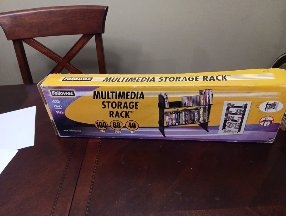 NOS Fellowes Multi Media Storage Rack CD 100 DVD 68 VHS 40 - Image 1 of 1