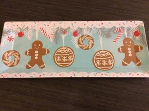 Christmas Gingerbread Sweet Treat Melamine Serving Tray New 19” X 7.75” - Picture 1 of 1