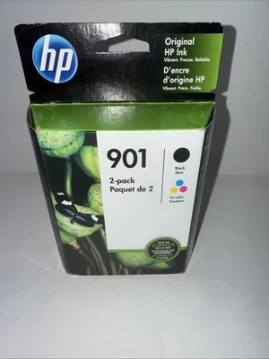 HP 901 Black and Tri-color Ink Cartridges - 2 Pack (CN069FN) - Image 1 of 4