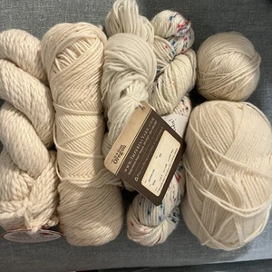 Lotto misto lana di alpaca panna peggior/ingombrante filato di lusso circa 1400yds - Foto 1 di 6