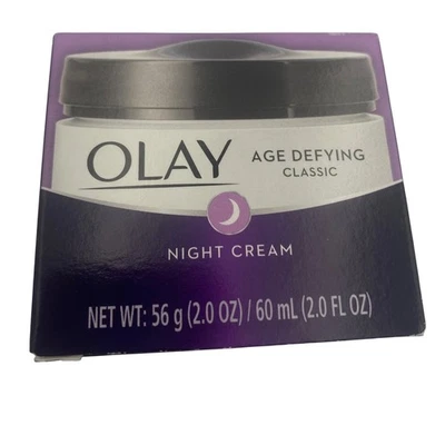 Olay Age Defying Classic Night Cream Anti Wrinkle Aging Moisturizer 2 oz NEW - Image 1 of 4
