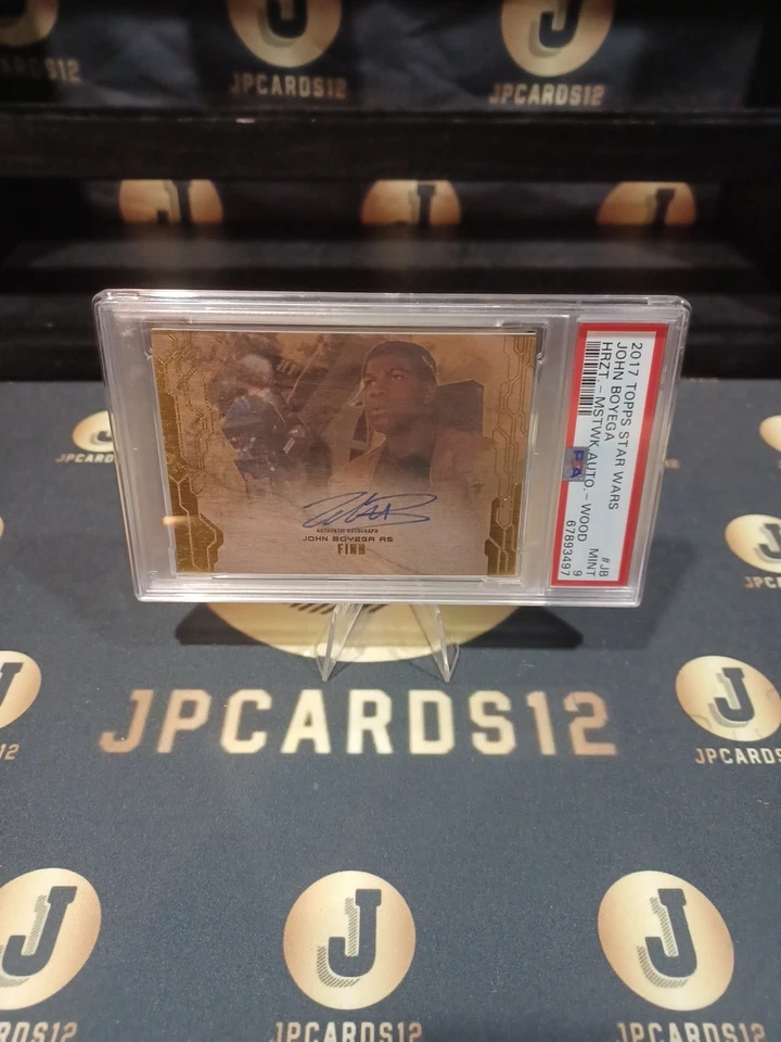 2017 Star Wars Masterwork Wood 2/10 John Boyega #JB PSA 9 - Image 1 of 3