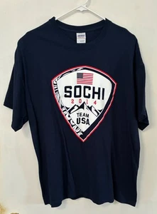 Team USA Sochi Olympics Blue T-Shirt Size XL - Picture 1 of 4