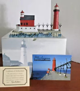 Harbour Lights GRAND HAVEN SOUTH PIER MI LEUCHTTURM SKULPTUR / FIGUR BOX COA - Bild 1 von 9