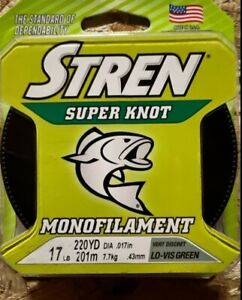 Stren Super Knot Mono Fishing Line 17 lb. 220 yards LO-VIS GREEN