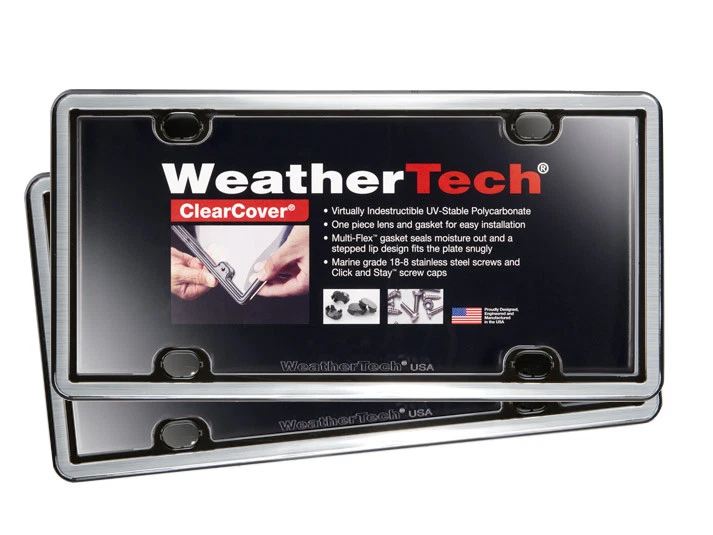 WeatherTech ClearCover License Plate Cover - Durable Frame - 2 Pack - 17 Colors! - Image 1 of 1