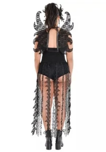 Goth Fairy Pixie Wings Harness - Lace - Costume Accessory - One Size - Picture 1 of 3