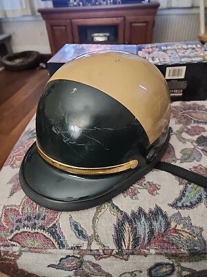 Capacete vintage BELL motocicleta policial CHP vice-xerife - Imagem 1 de 4