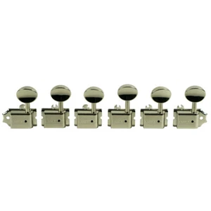 Kluson 6 In Line Left Hand Tuners Tuning Machines For Strat Tele Nickel - Picture 1 of 3
