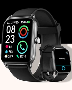 Montre Connectée pour Homme Femme 1.8" Écran HD Alexa IP68 Étanche Fitness Tracker - Photo 1 sur 5