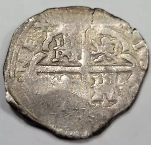 1627-1665 Spanish Cob 4 Reales Silver Colonial Coin Genuine Sevilla *J227 - Picture 1 of 5