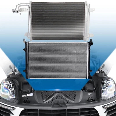 For 2005-2010 Volkswagen Jetta 2.5L Aluminum Radiator & AC Condenser Cooling Kit - Imagem 1 de 4
