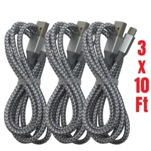 3 Pack 6/10Ft USB Fast Charging Cable Braided For iPhone 12 11 8 Pro XR Charger - Picture 1 of 11