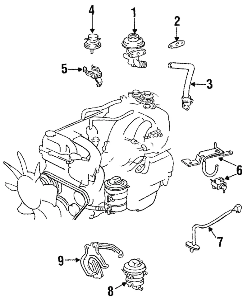 Junta de válvula genuina Lexus 1996-1997 Lexus LX450 25627-66010 Foto 1 de 1