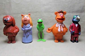 MUPPET SHOW PLAYERS STICK PUPPET FIGURES Vintage 1978 Fisher Price Rowlf Kermit - Picture 1 of 5